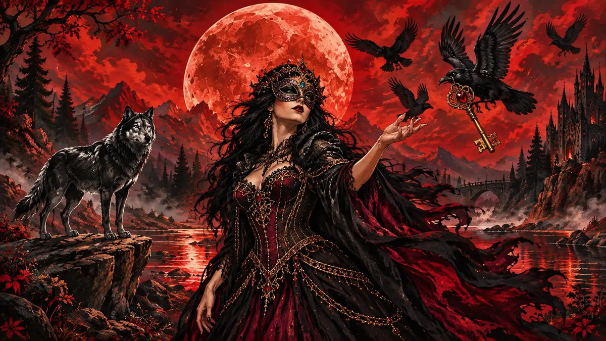 PaintEasy Gothic paint by numbers designs featuring a cathedral, moonlit gate, raven, roses and candlelit room