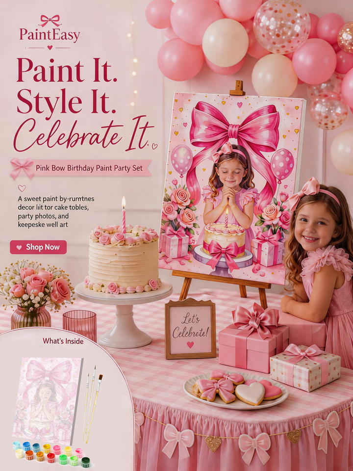 Custom Birthday Portrait Paint by Number Kit for Kids