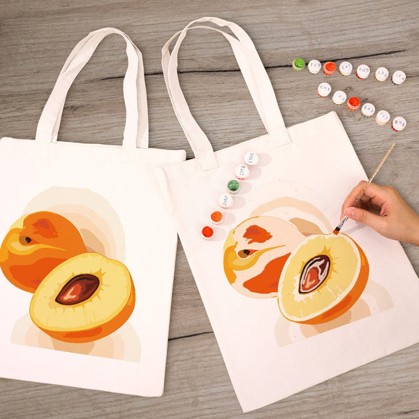 Canvas Bag Paint by Numbers collection cover featuring Red Grapes Canvas Tote Bag