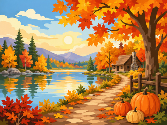 Autumn Paint by Numbers