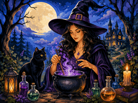 Witch Paint by Numbers