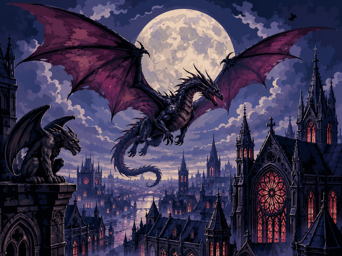 Dragon paint by numbers fantasy artwork featuring colorful dragons, wings, clouds and magical scenery