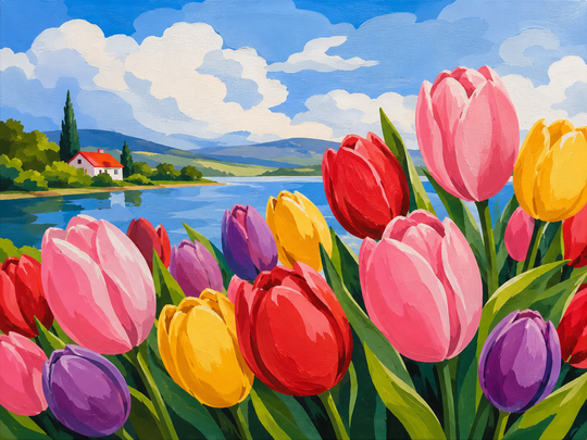 Tulips Paint by Numbers