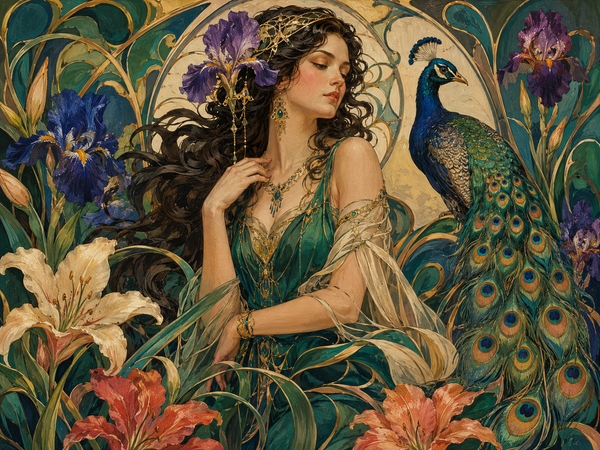Art Nouveau Paint By Numbers collection cover featuring Art Nouveau Muse