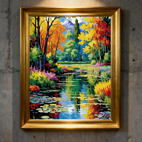 Colorful Reflections Paint by Numbers | Kids Nature Landscape Art Kit | PaintEasy