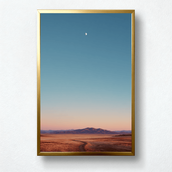 Lunar Path Paint by Numbers | Moonlit Desert Landscape | PaintEasy®