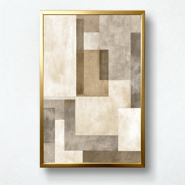 Soft Structure Paint by Numbers | Neutral Geometric Abstract Art | PaintEasy®