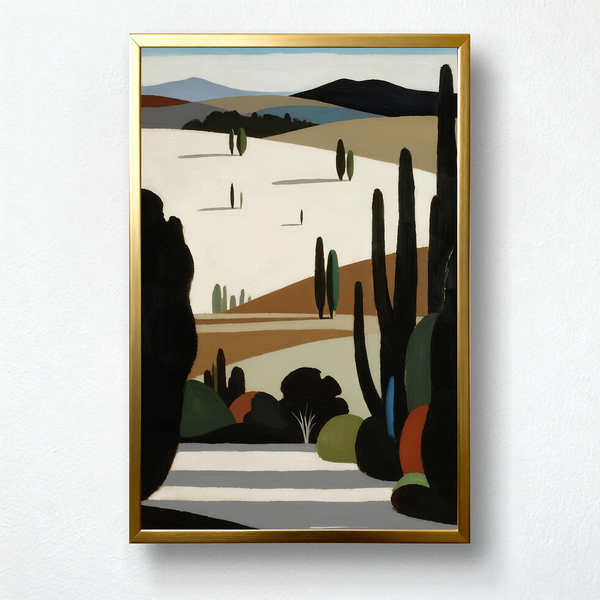 Tuscan Silence – Modern Landscape Paint by Numbers | Geometry of Light and Earth