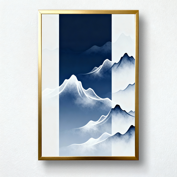 Ridge of Silent Light – Minimal Zen Mountain Paint by Numbers | The Stillness Between Light and Shadow