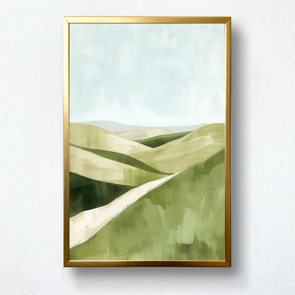 Whispering Hills – Minimal Prairie Paint by Numbers Kit | Calm Flow & Gentle Freedom