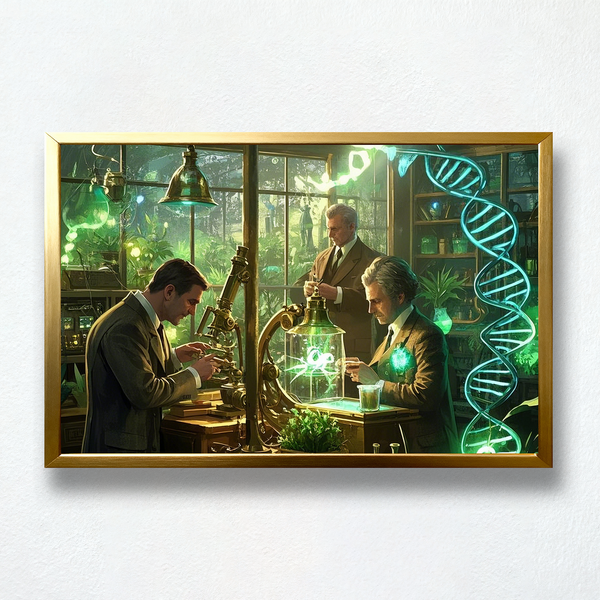 Emerald Alchemy Paint by Numbers | Retro-Futurist Bio Lab Sci-Fi Art | Tech Luxe by PaintEasy