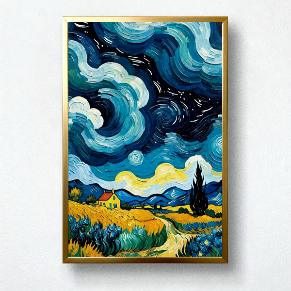 Dreamy Sky Paint by Numbers | Van Gogh Inspired Starry Landscape for Kids | PaintEasy