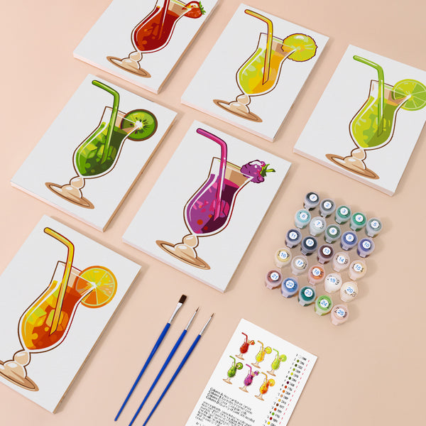 Paint by Numbers：Fresh-Squeezed Juice Mini Set (6 in)