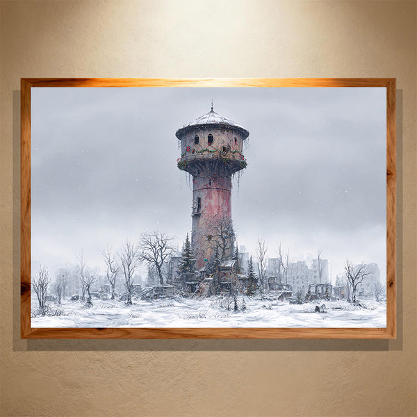 The Last Light Paint by Numbers | Snowy Tower Winter Scene | PaintEasy