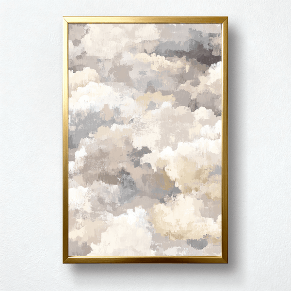 Cloud Sonata Paint by Numbers | Cream & Taupe Abstract Wall Art | PaintEasy®