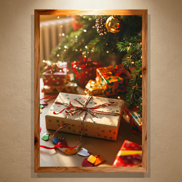 Golden Morning Gifts Paint by Numbers | Cozy Christmas Tree & Presents Art | PaintEasy