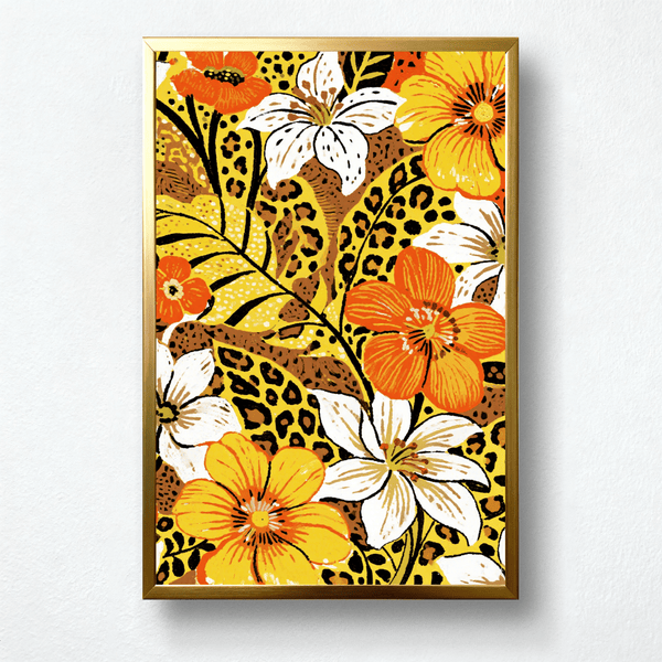 Paint by Numbers: Wild and Romantic Floral Leopard Pattern