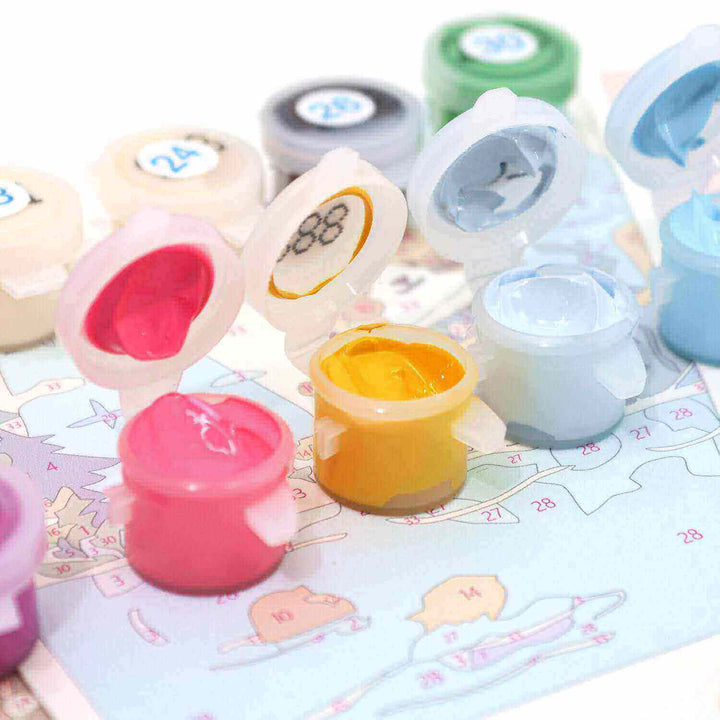 PaintEasy Digital Oil Painting Full Kit - Includes Canvas, Acrylic Paints & Brushes