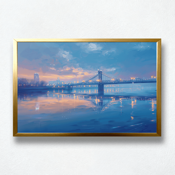 Evening Harmony Paint by Numbers | Golden Bridge at Twilight | PaintEasy®