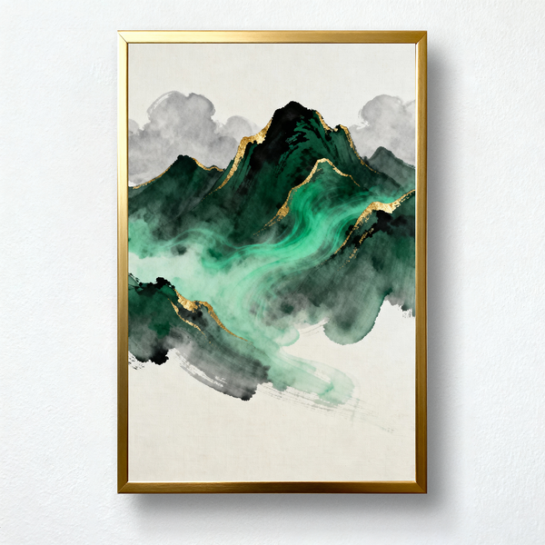 Emerald Vein – Zen Ink Landscape Paint by Numbers | Breath of the Mountain