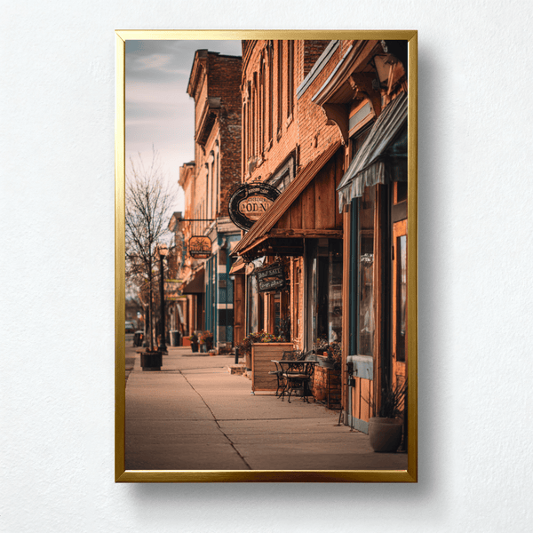 Golden Hour Street Paint by Numbers | Cozy Small Town Café Scene | PaintEasy®