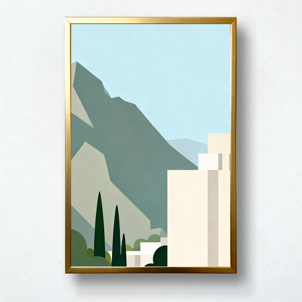 Mountain Edge – Modern Landscape Paint by Numbers | Geometry of Nature and Architecture