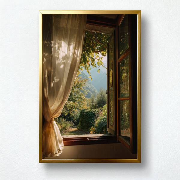 Morning Air Paint by Numbers | Open Window Nature View with Soft Light | PaintEasy