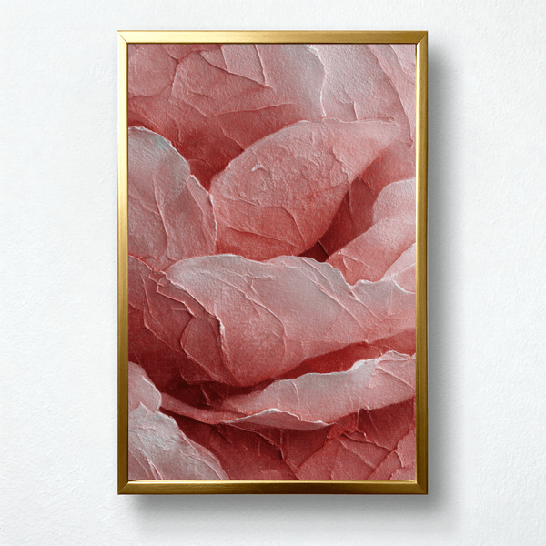 Petal Veil Paint by Numbers | Blush Rose Textured Abstract Wall Art | PaintEasy®