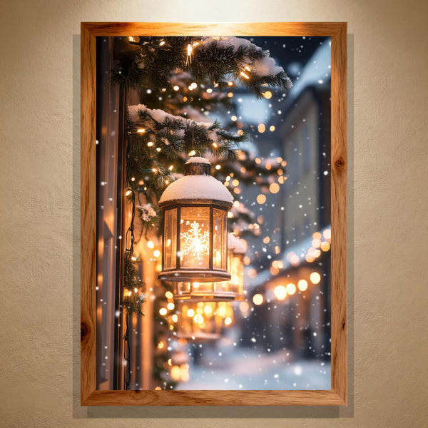 Lumen Frost Paint by Numbers | Winter Lantern Street Scene | Tech Luxe Seasonal Edition by PaintEasy