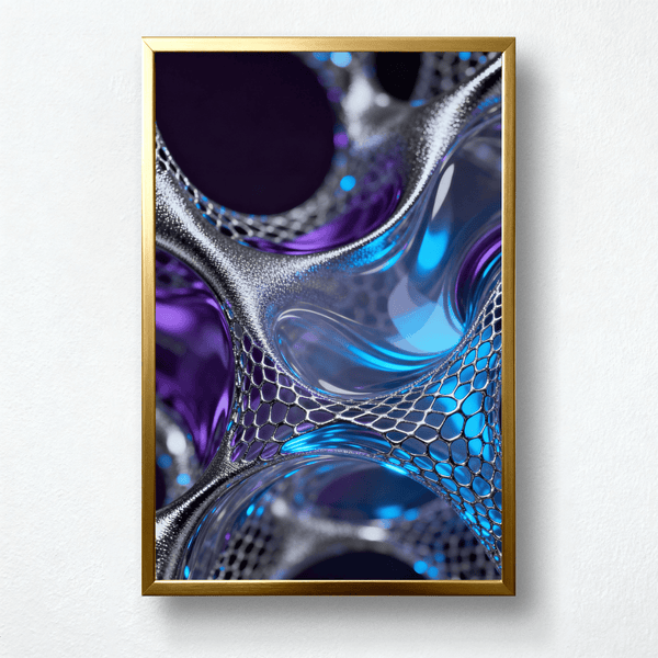 Origin Matrix Paint by Numbers | Abstract Futuristic Metallic Art | Tech Luxe Collection by PaintEasy