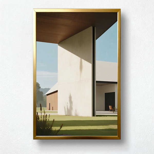 Silent Geometry – Minimal Architecture Paint by Numbers Kit  Light, Balance & Calm