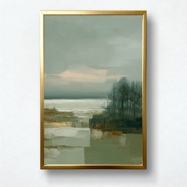 Silent Earth Paint by Numbers | Sage Green Abstract Landscape | PaintEasy®