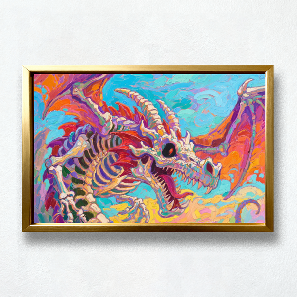 Paint by Numbers：Skeleton Dragon