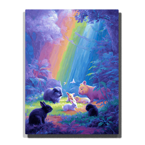Paint by Numbers Kit – Rainbow Forest Animal Gathering – PaintEasy
