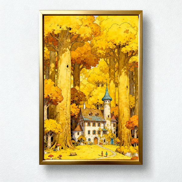Paint by Numbers：Fantasy Residence in Autumn Forest