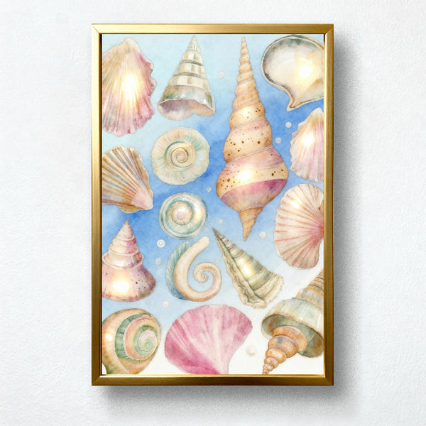 Sea Shell Harmony – Coastal Seashell Art Paint by Numbers Kit | Ocean-Inspired Wall Décor by PaintEasy