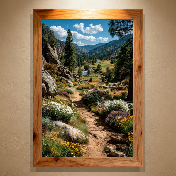 Valley Bloom Path Paint by Numbers – Wildflower Trail & Mountain Valley Landscape | PaintEasy