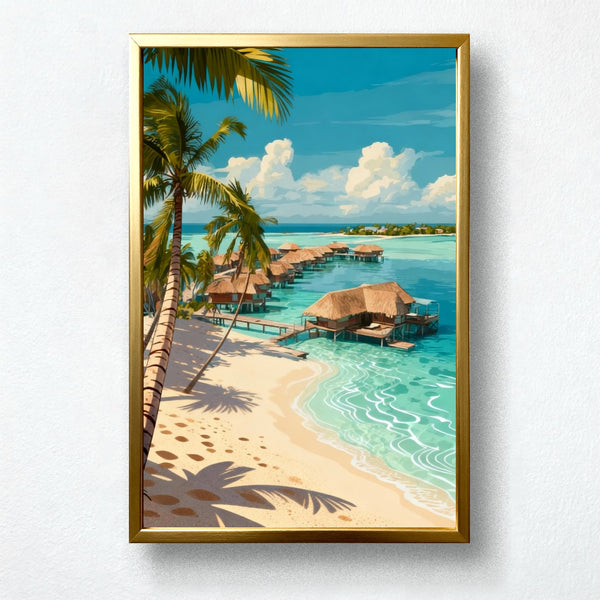 Tropical Haven – Island Paradise Paint by Numbers Kit | Beach Resort Wall Art by PaintEasy