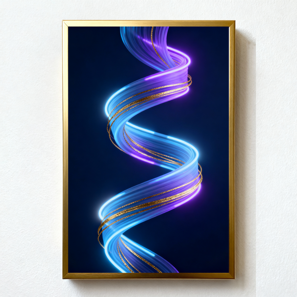 Aurora Helix Paint by Numbers | Luminous Spiral Energy & Golden Flow Design
