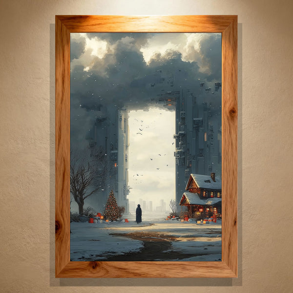 Gate of Winter Light Paint by Numbers | Cinematic Winter House & Distant Portal
