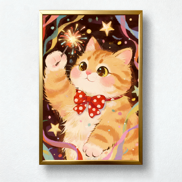 Paint by Numbers: Firework Kitty