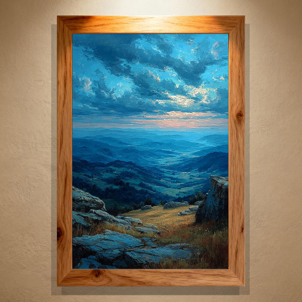 Blue Ridge Dawn Paint by Numbers – Mountain Sunrise Landscape Art | PaintEasy