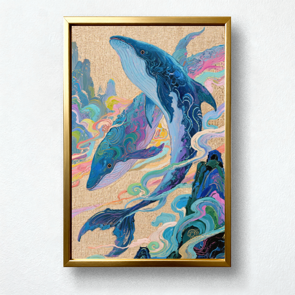 Paint by Numbers: Whales in the Fantasy Mountains and Seas