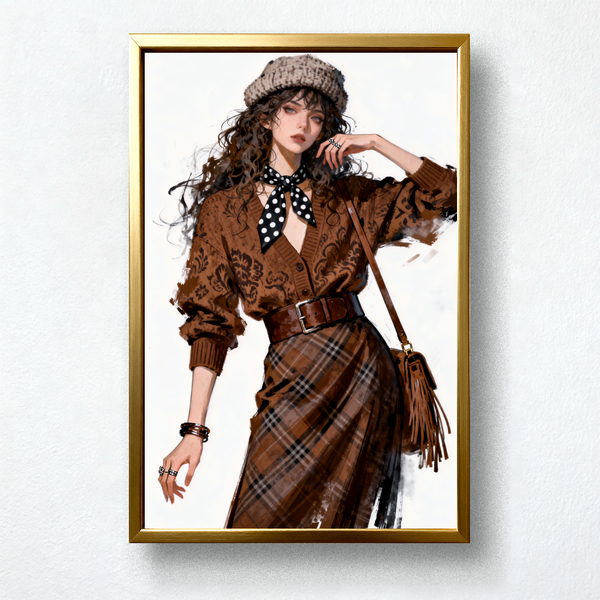 Paint by Numbers: British Style Outfit Art Illustration