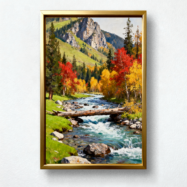 Paint by Numbers：Autumn Stream in the Mountainous Forest