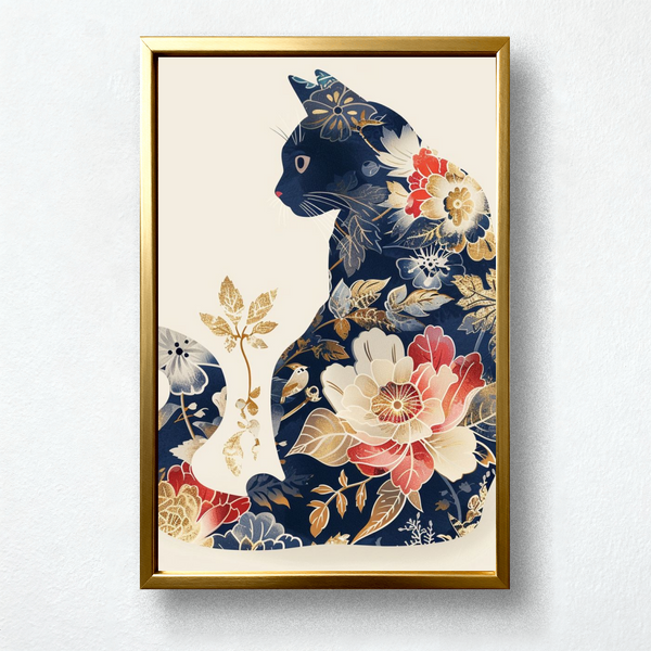 Blooming Cat Paint by Numbers – Creative DIY Art for Cat Lovers