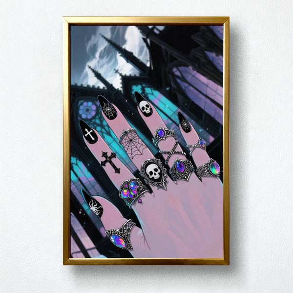 Paint by Numbers：Dark Subculture-themed Nail Art Creation
