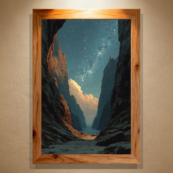 Celestial Canyon Paint by Numbers – Starry Night Gorge & Milky Way Landscape | PaintEasy