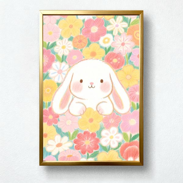 Paint by Numbers: bunny in blossoms