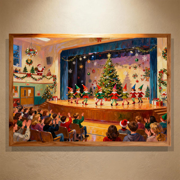 School Christmas Show Paint by Numbers – Kids’ Holiday Stage Performance Art | PaintEasy